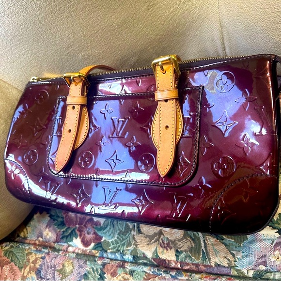 WOW POSHMARK Louis Vuitton Monogram Vernis Rosewood Avenue Patent Handbag Tote - Picture 8 of 16
